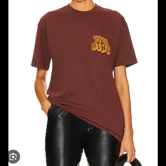 Anine Bing Walker Tee Retro Tiger Faded Cherry - Picture 1 of 4